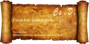 Csurka Domonkos névjegykártya